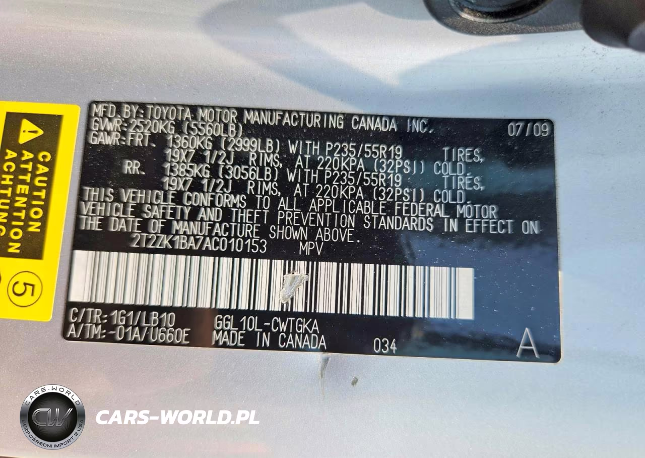 2010 Lexus Rx 350 VIN:2T2ZK1BA7AC010153 - 13