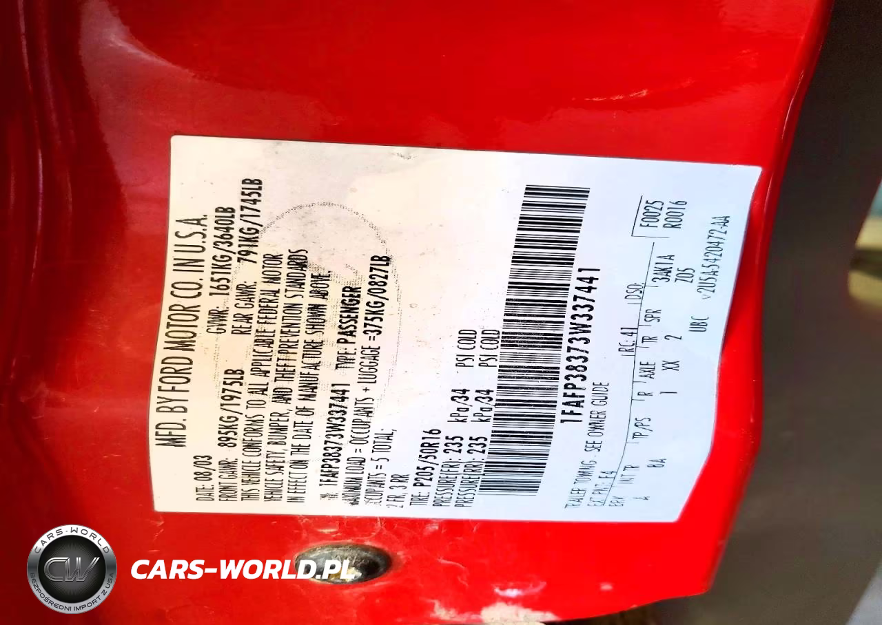2003 Ford Focus Zts VIN:1FAFP38373W337441 - 12