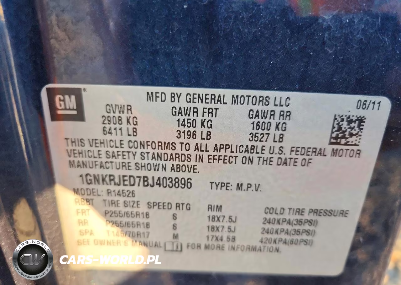 2011 Chevrolet Traverse Lt VIN:1GNKRJED7BJ403896 - 13