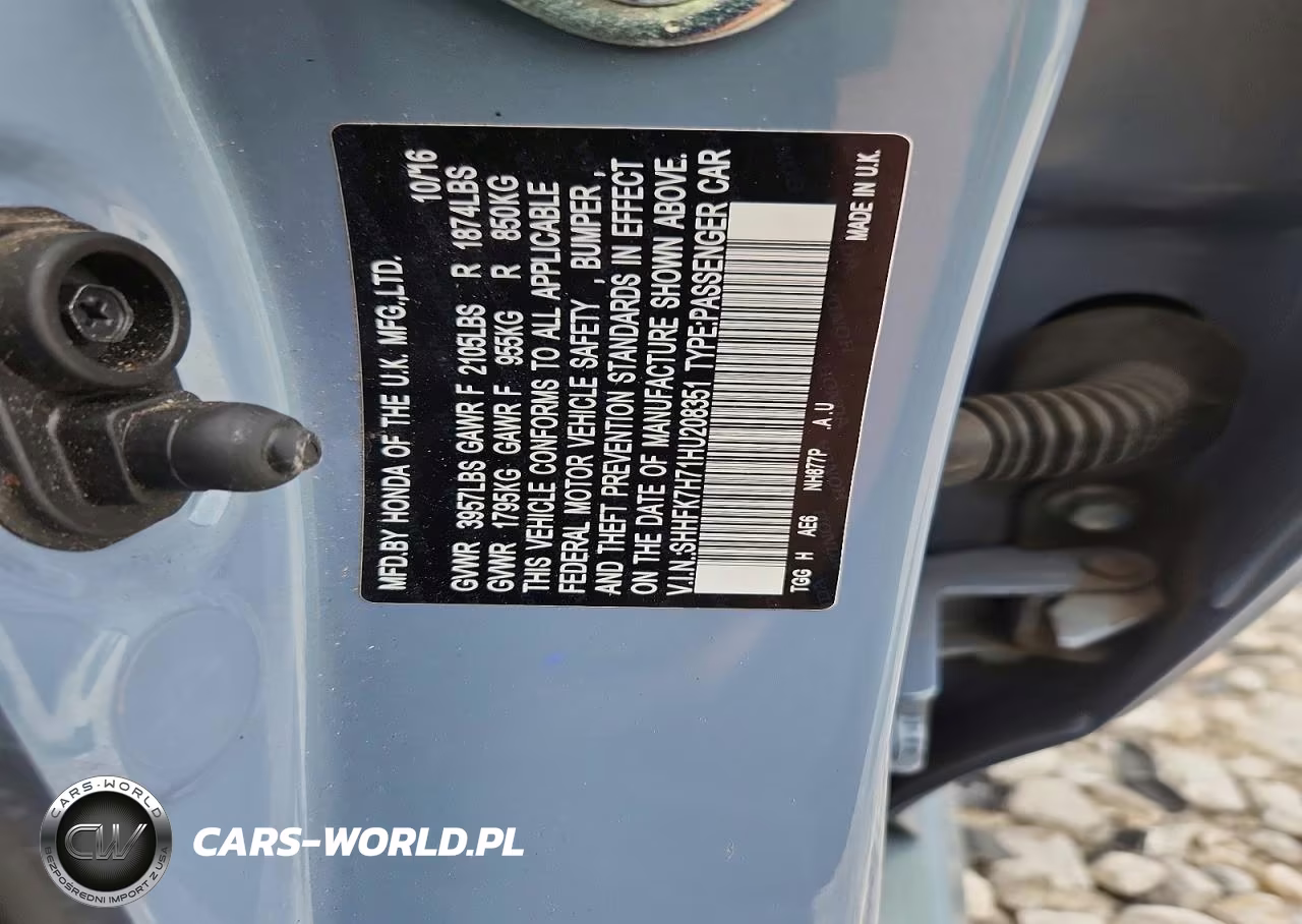 2017 Honda Civic Exl VIN:SHHFK7H71HU208351 - 12