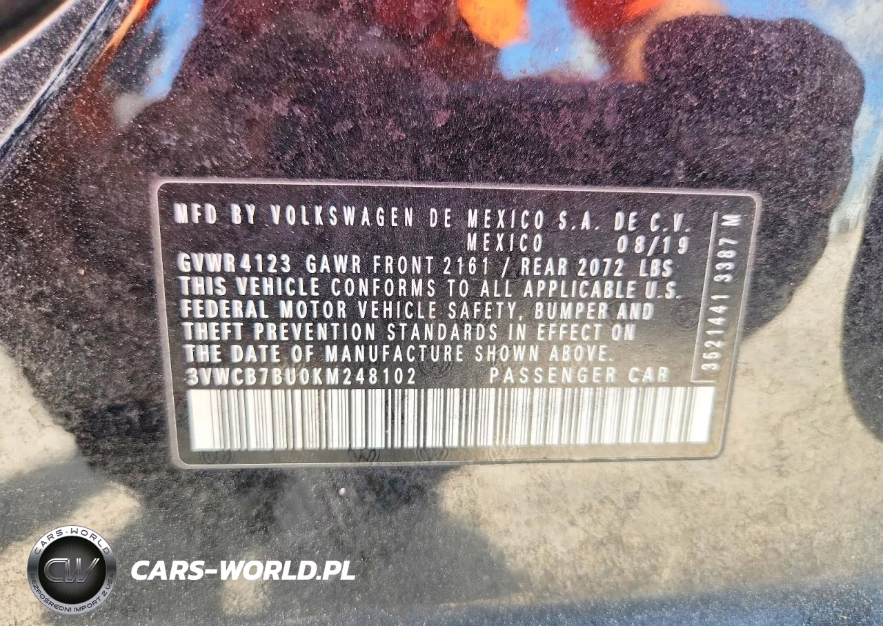 2019 Volkswagen Jetta S VIN:3VWCB7BU0KM248102 - 13
