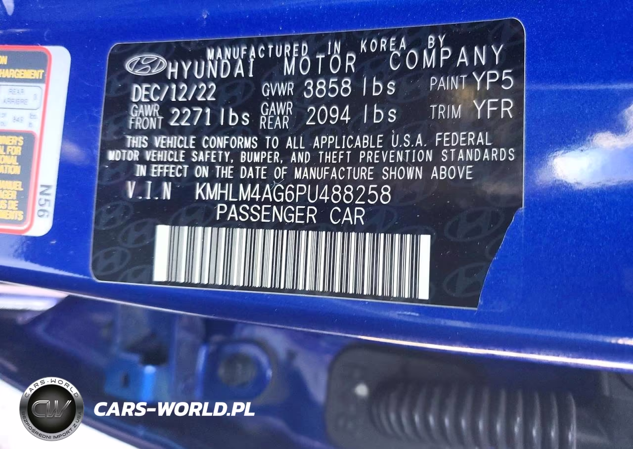 2023 Hyundai Elantra Sel VIN:KMHLM4AG6PU488258 - 13