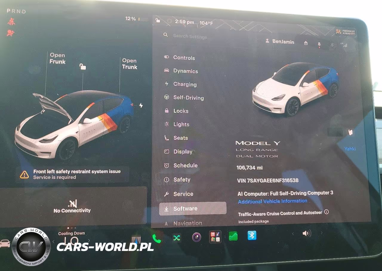 2022 Tesla Model Y VIN:7SAYGAEE6NF316538 - 9
