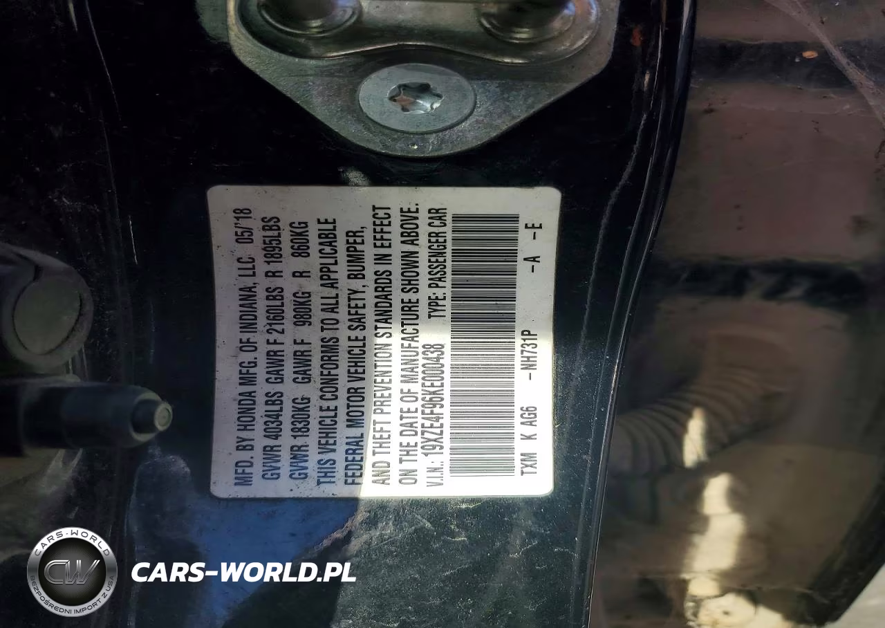 2019 Honda Insight Touring VIN:19XZE4F96KE000438 - 12