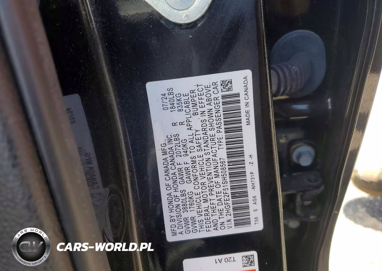 2025 Honda Civic Sport VIN:2HGFE2F51SH508567 - 12