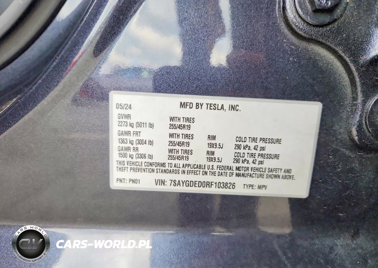 2024 Tesla Model Y VIN:7SAYGDED0RF103826 - 12