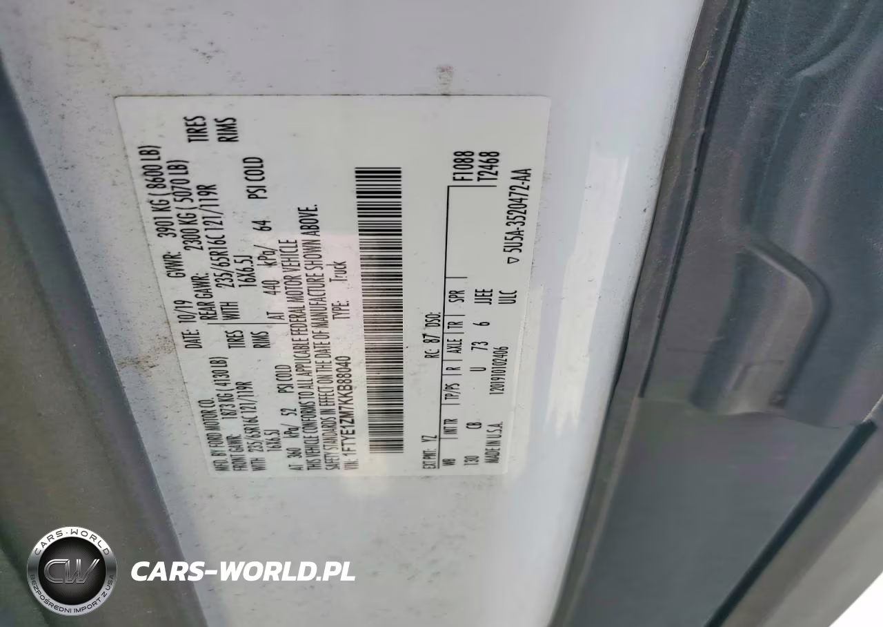 2019 Ford Transit T-150 VIN:1FTYE1ZM7KKB88040 - 14