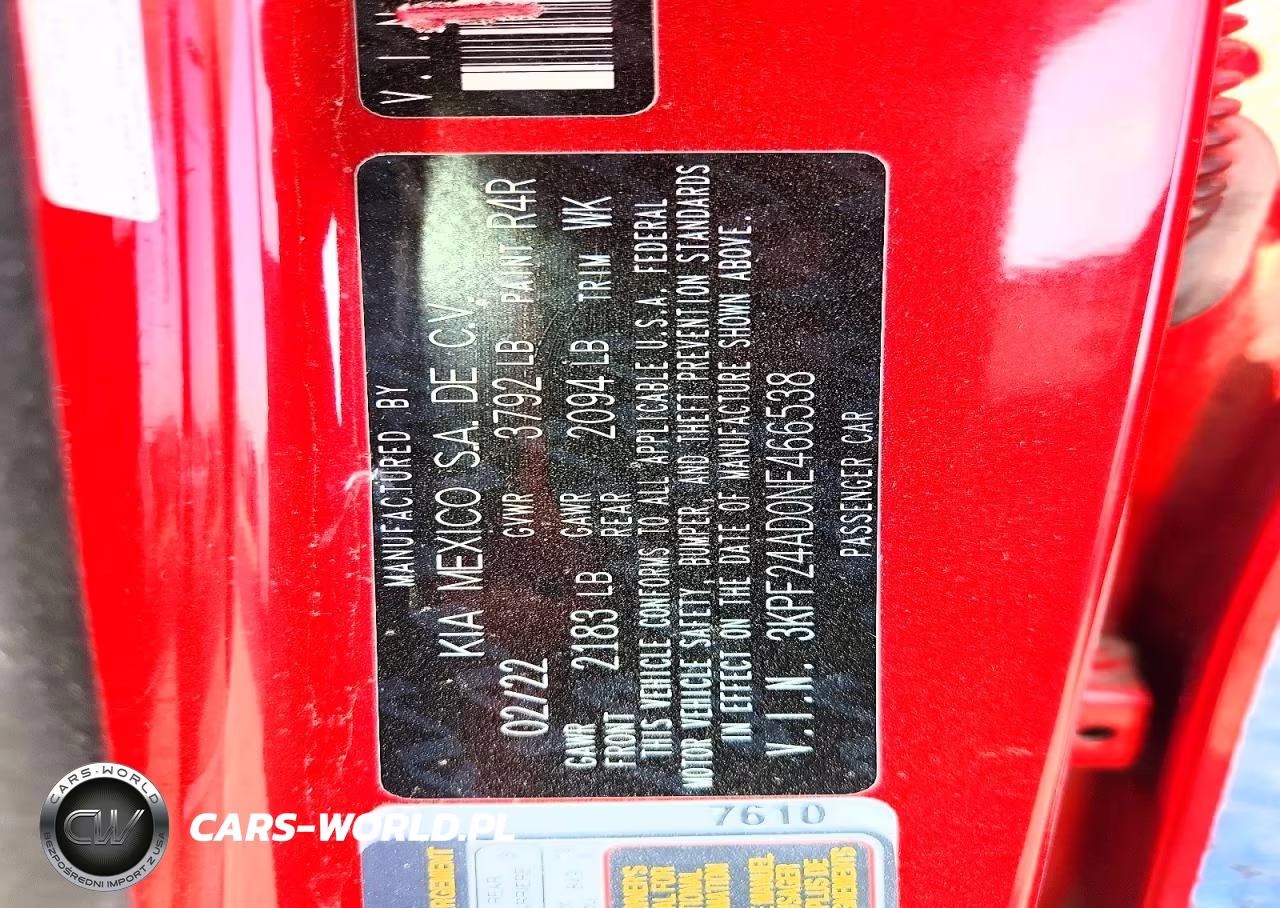 2022 Kia Forte Lxs VIN:3KPF24AD0NE466538 - 12