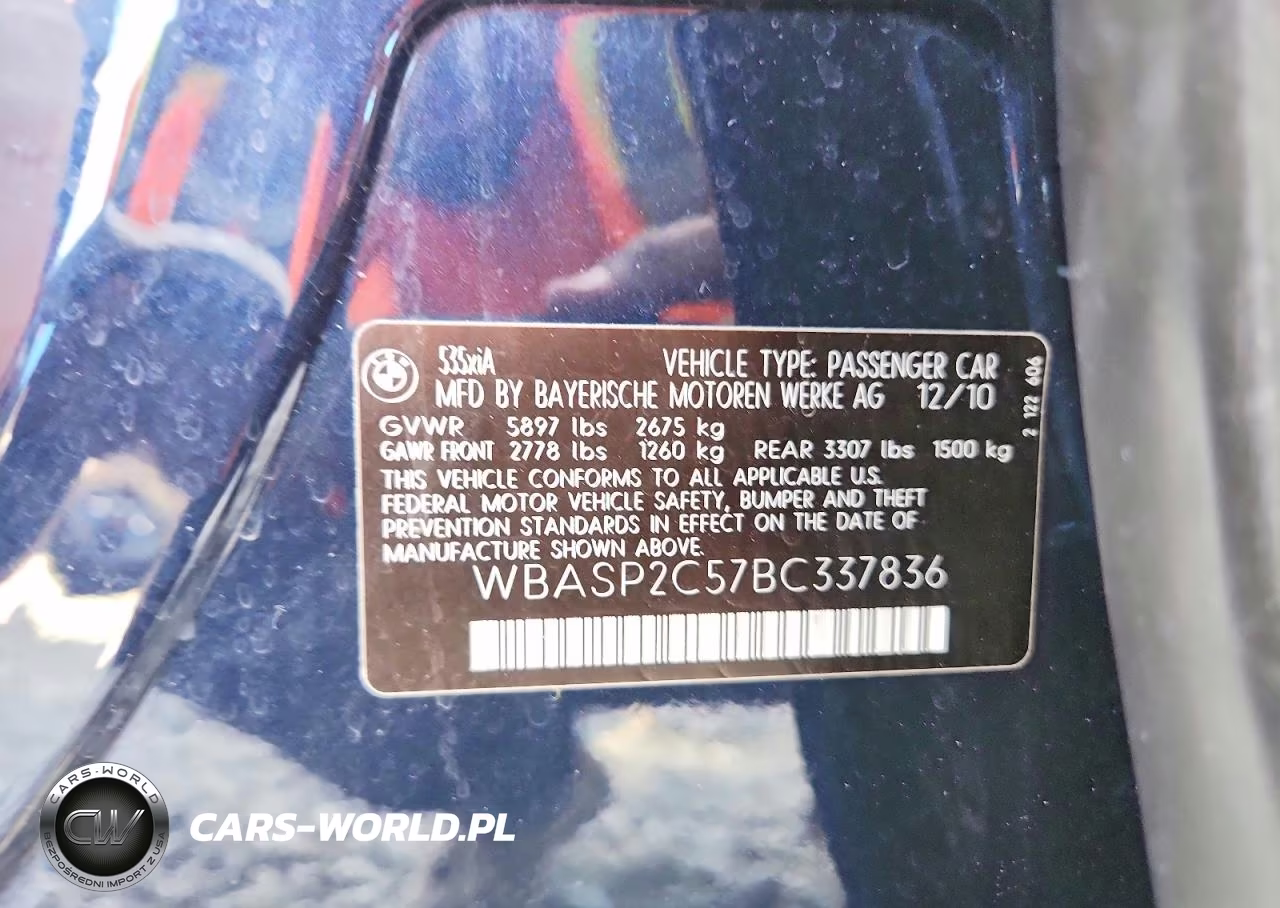 2011 BMW 535 Xigt VIN:WBASP2C57BC337836 - 13
