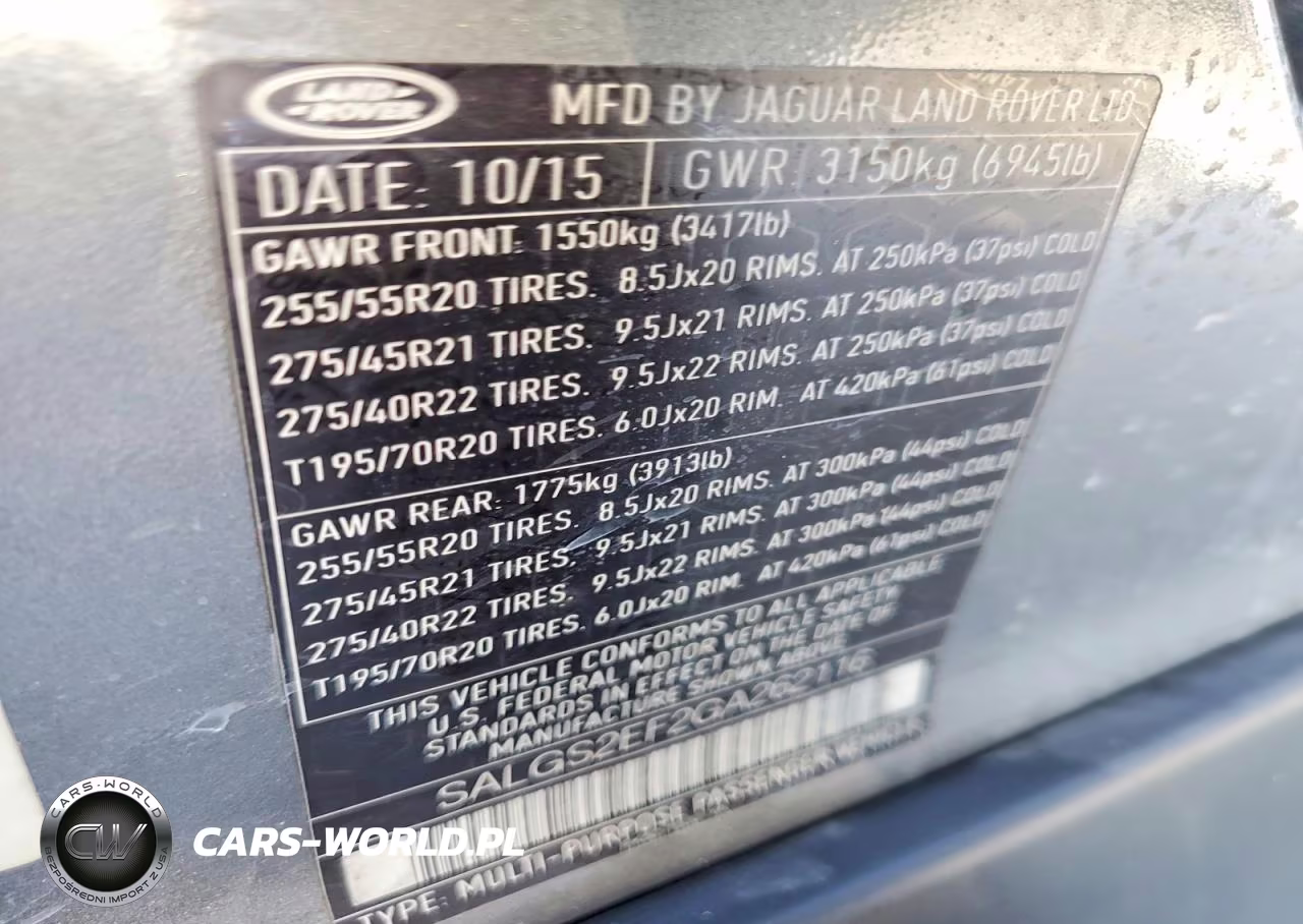 2016 Land Rover Range Rover Supercharged VIN:SALGS2EF2GA262116 - 13