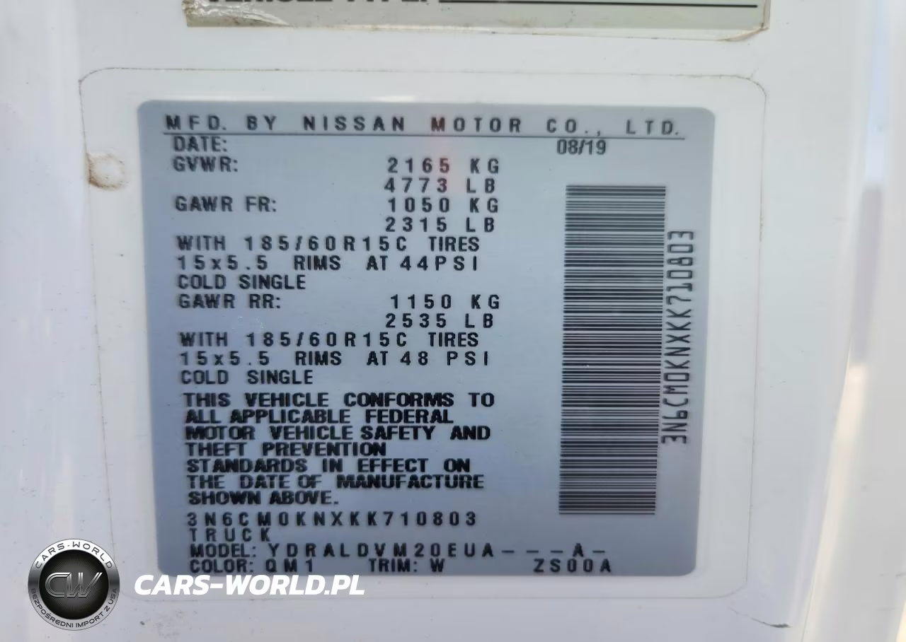 2019 Nissan Nv200 S VIN:3N6CM0KNXKK710803 - 13