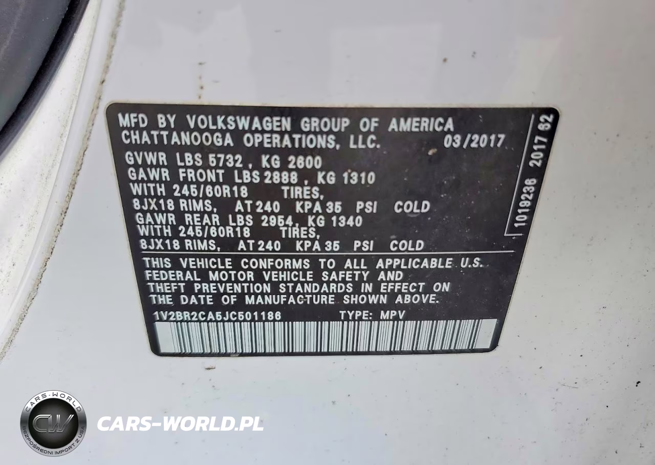 2018 Volkswagen Atlas VIN:1V2BR2CA5JC501186 - 13
