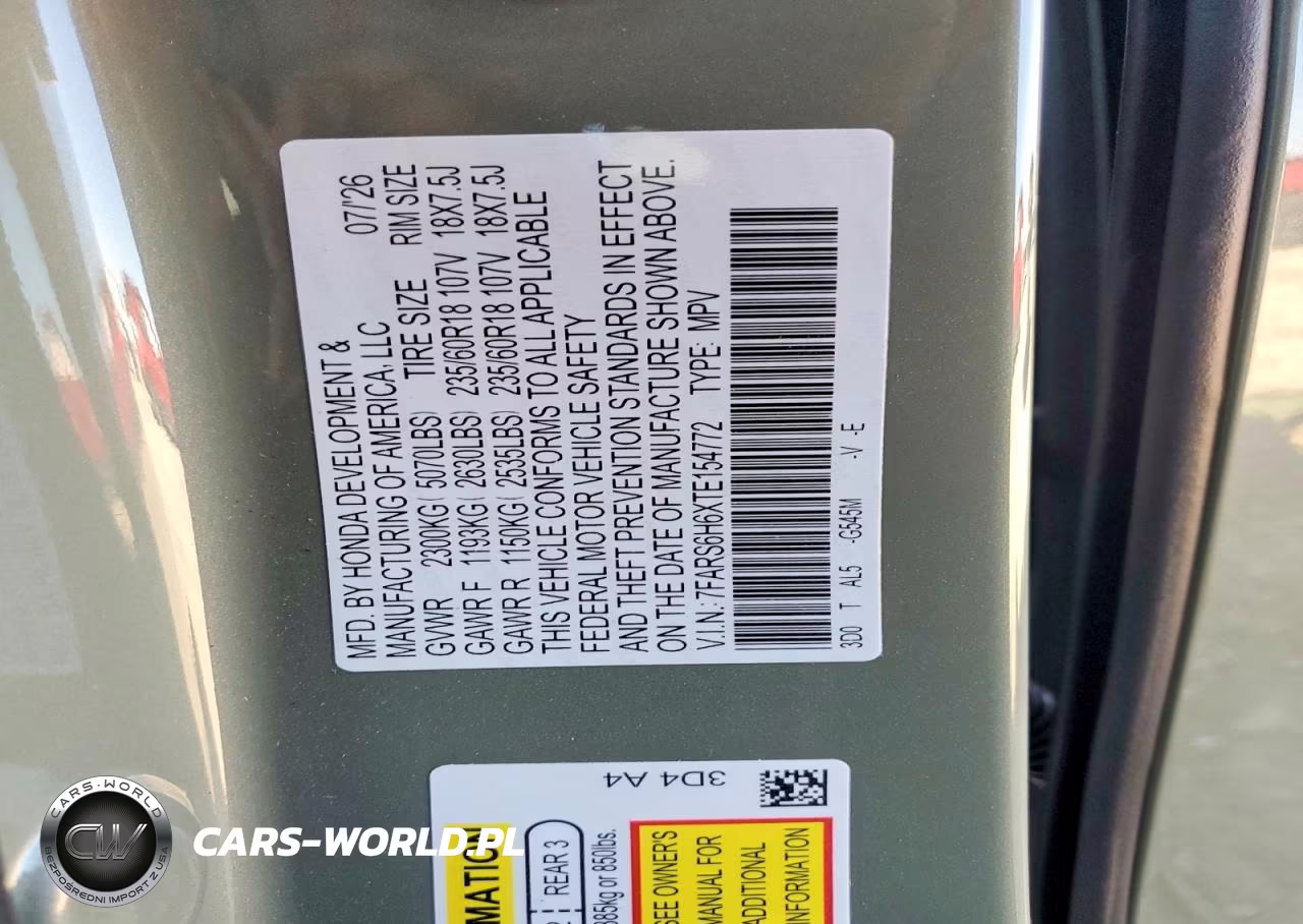 2026 Honda Cr-V Trailsport VIN:7FARS6H6XTE154772 - 14