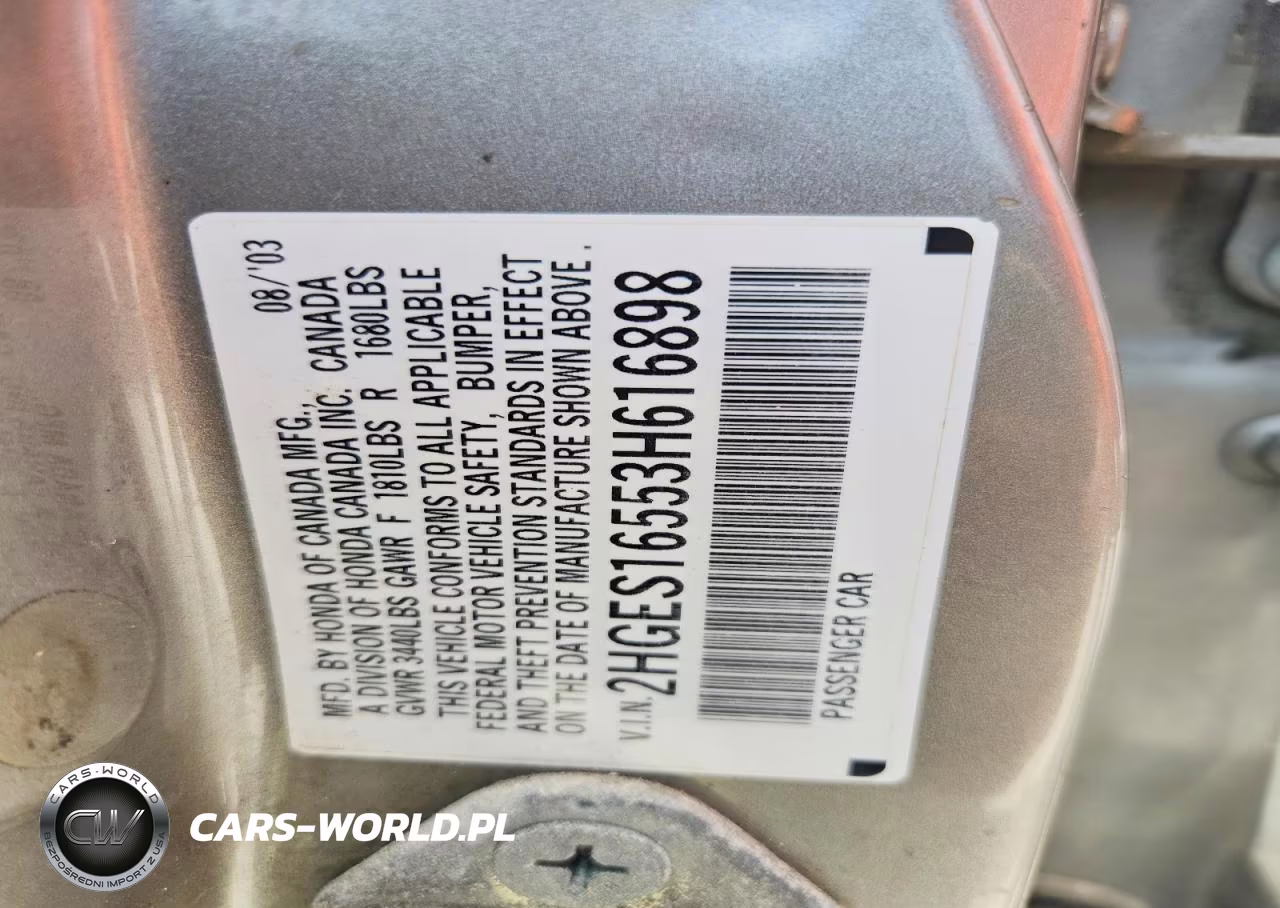 2003 Honda Civic Lx VIN:2HGES16553H616898 - 13