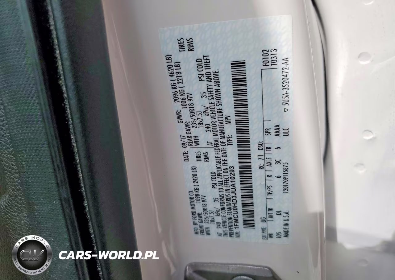 2018 Ford Escape Sel VIN:1FMCU0HD3JUA10293 - 12