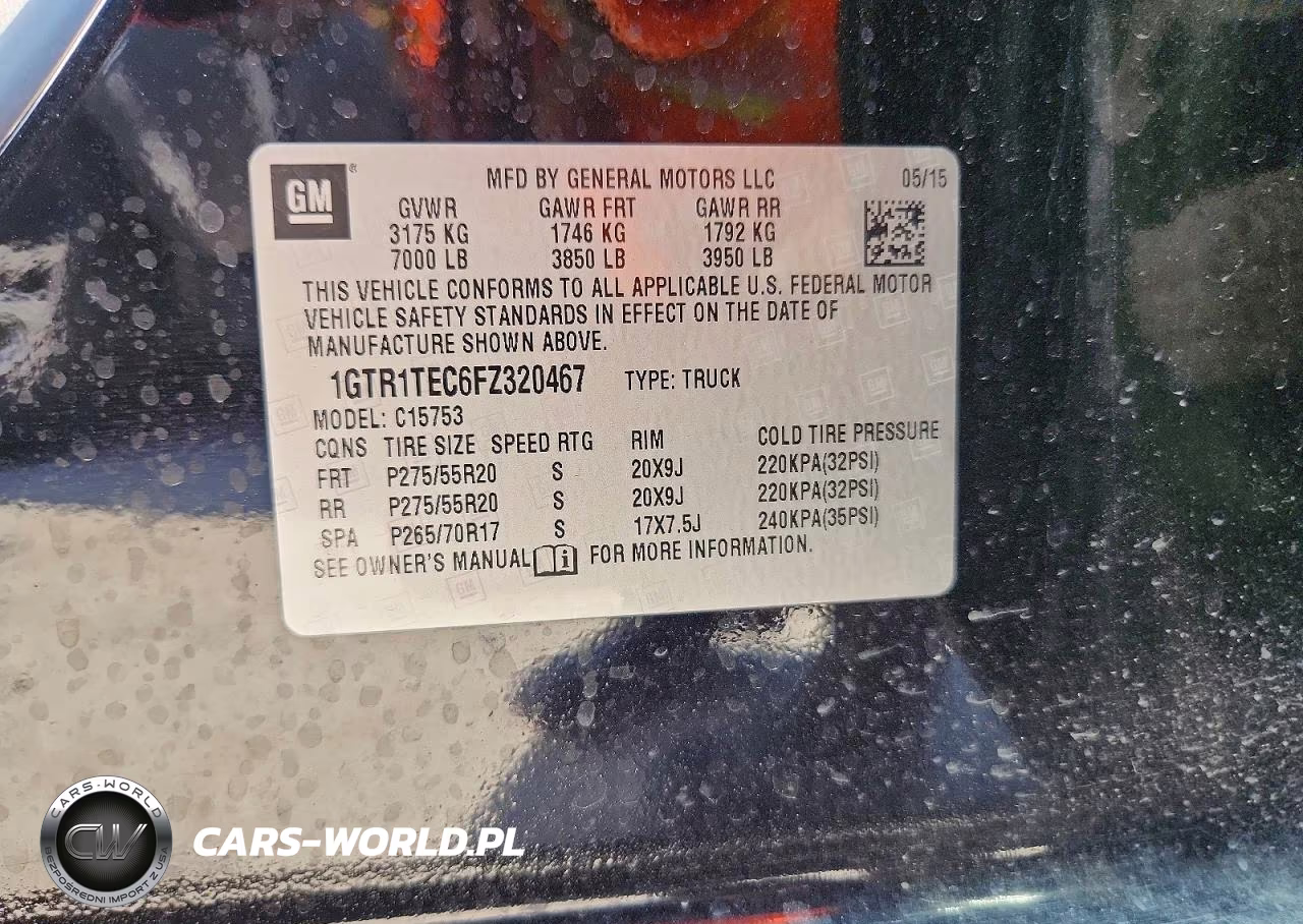 2015 GMC Sierra C1500 VIN:1GTR1TEC6FZ320467 - 12