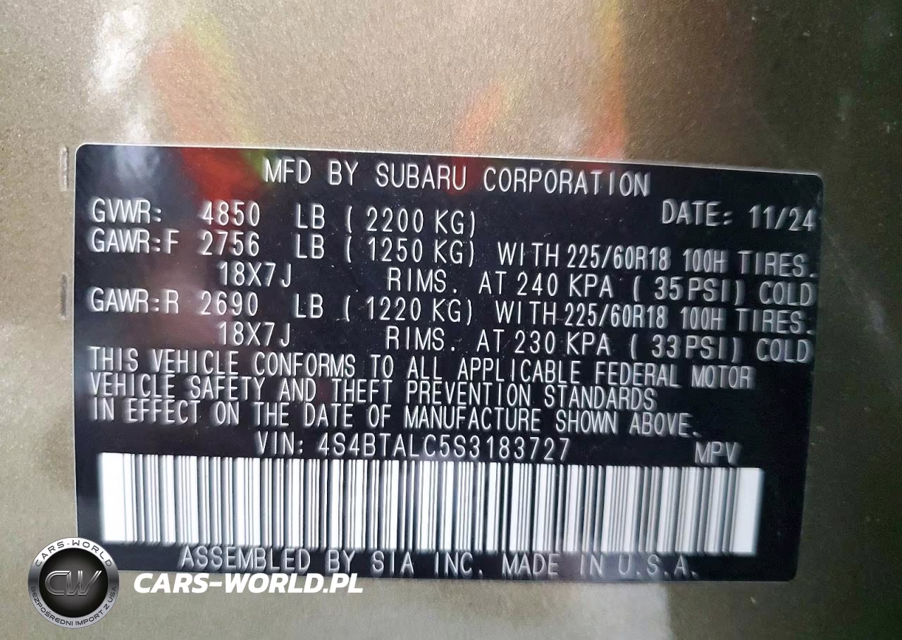 2025 Subaru Outback Onyx Edition VIN:4S4BTALC5S3183727 - 14