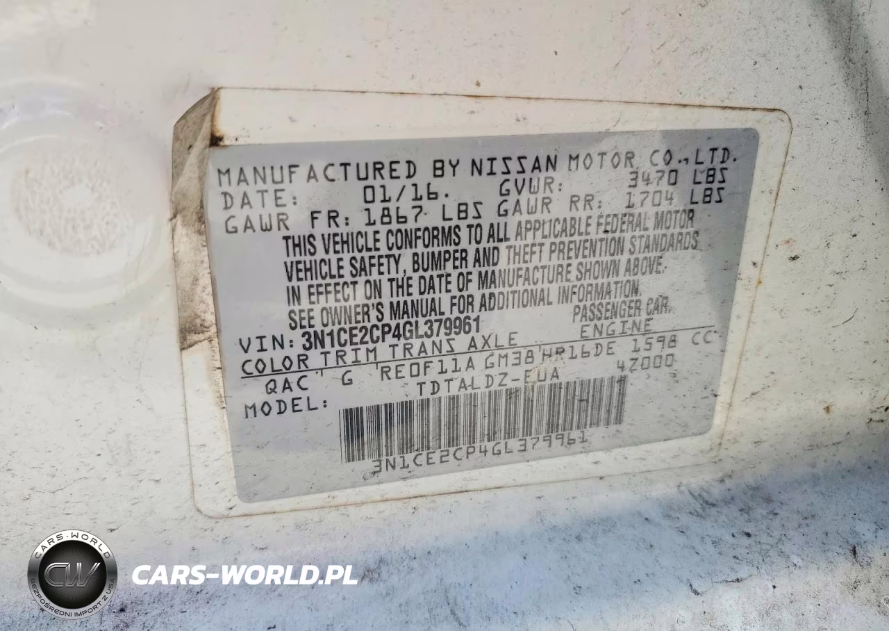 2016 Nissan Versa Note Sv VIN:3N1CE2CP4GL379961 - 12
