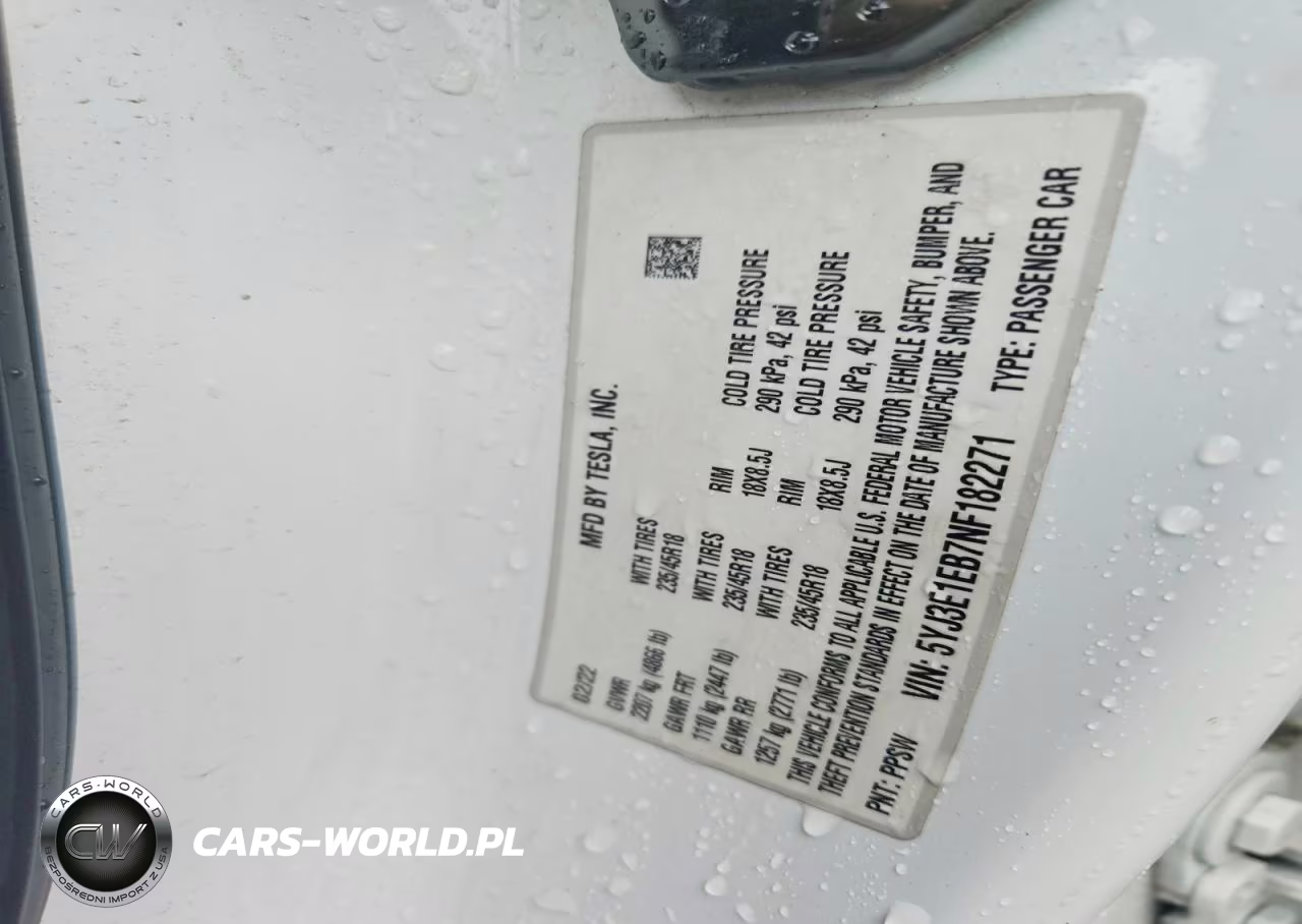 2022 Tesla Model 3 VIN:5YJ3E1EB7NF182271 - 12