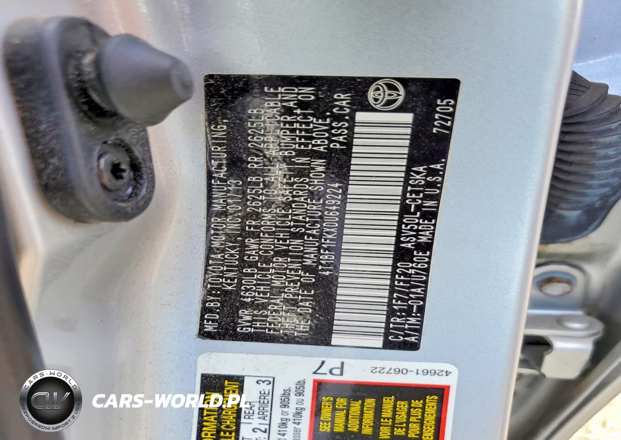 2013 Toyota Camry Se VIN:4T1BF1FKXDU649224 - 12