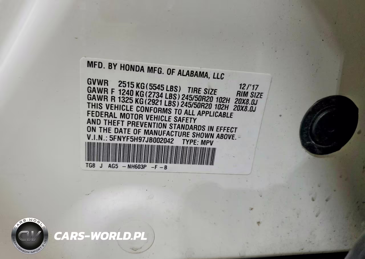 2018 Honda Pilot Touring VIN:5FNYF5H97JB002042 - 13