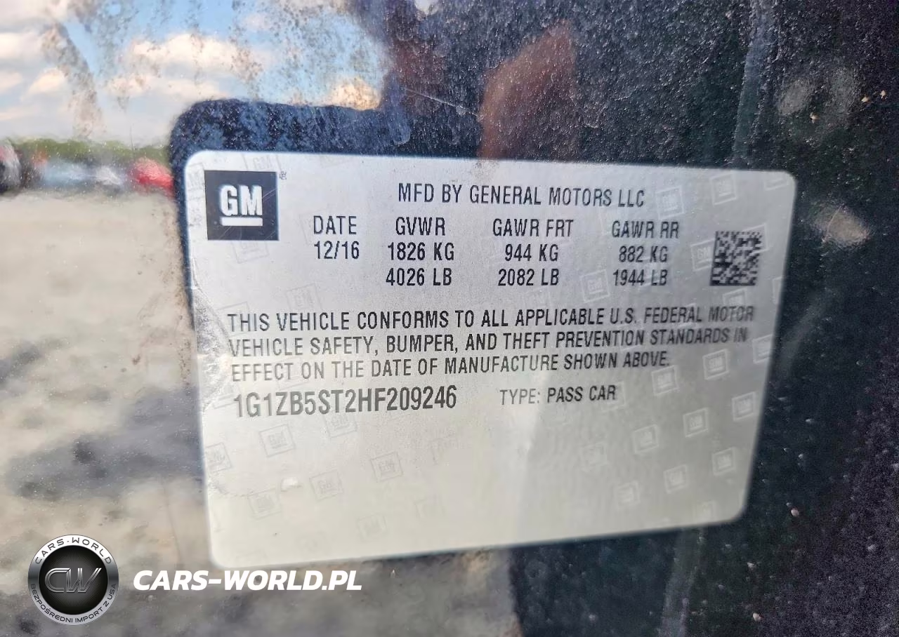 2017 Chevrolet Malibu Ls VIN:1G1ZB5ST2HF209246 - 12