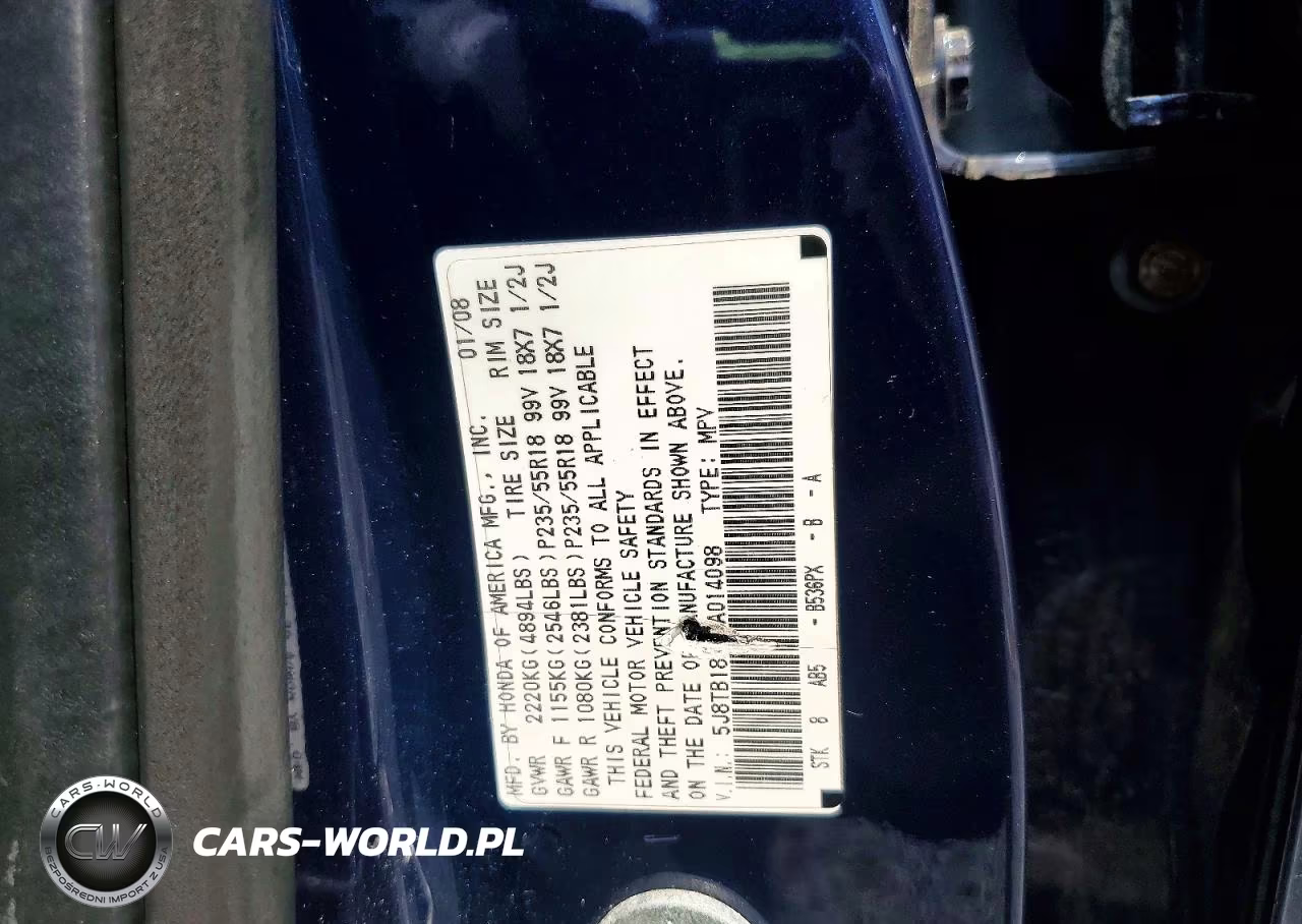 2008 Acura Rdx Technology VIN:5J8TB18568A014098 - 13