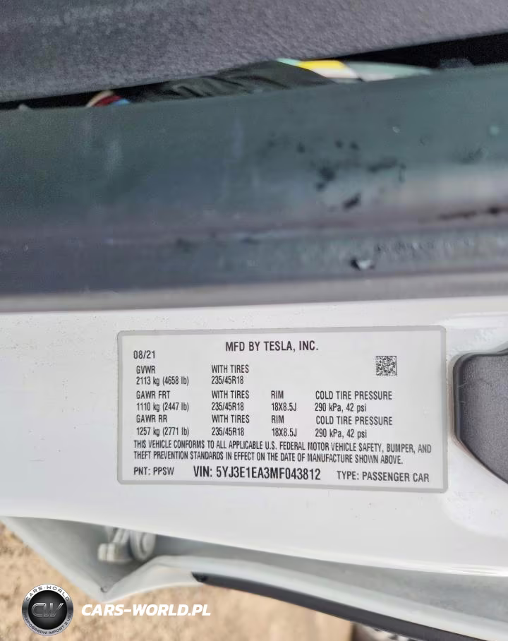2021 Tesla Model 3 VIN:5YJ3E1EA3MF043812 - 12