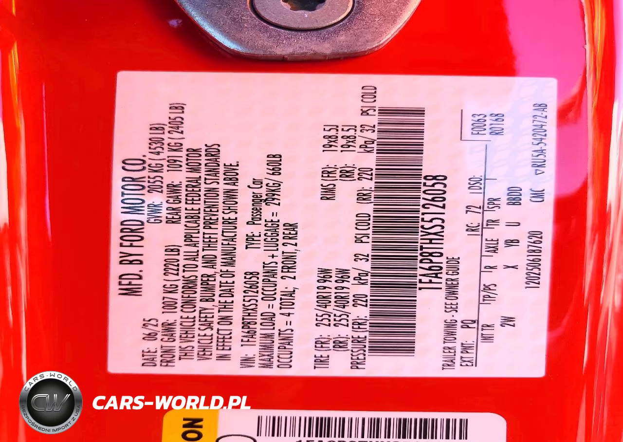 2025 Ford Mustang VIN:1FA6P8THXS5126058 - 12