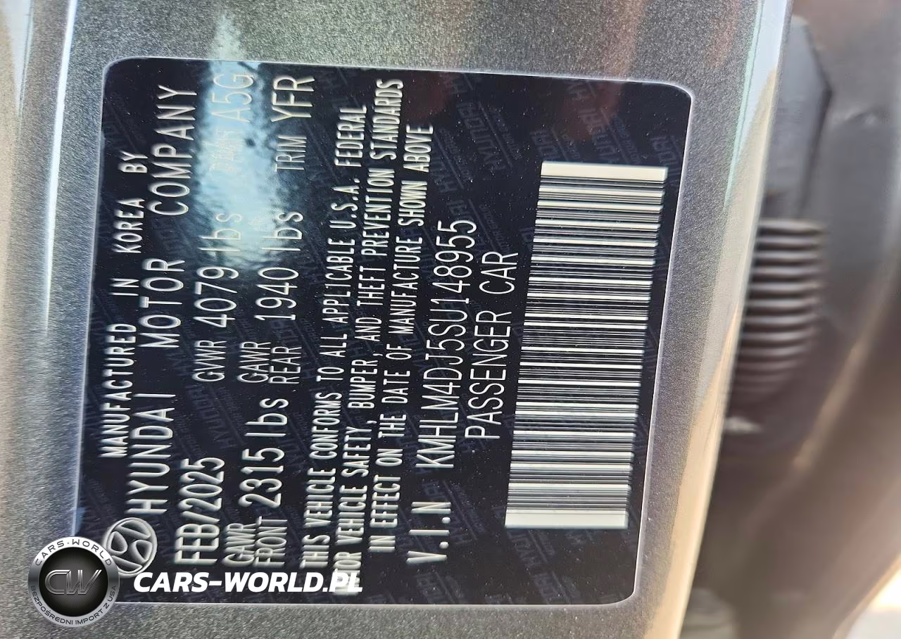 2025 Hyundai Elantra Hybrid Sel Sport VIN:KMHLM4DJ5SU148955 - 13