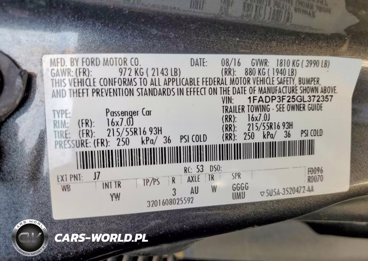 2016 Ford Focus Se VIN:1FADP3F25GL372357 - 14