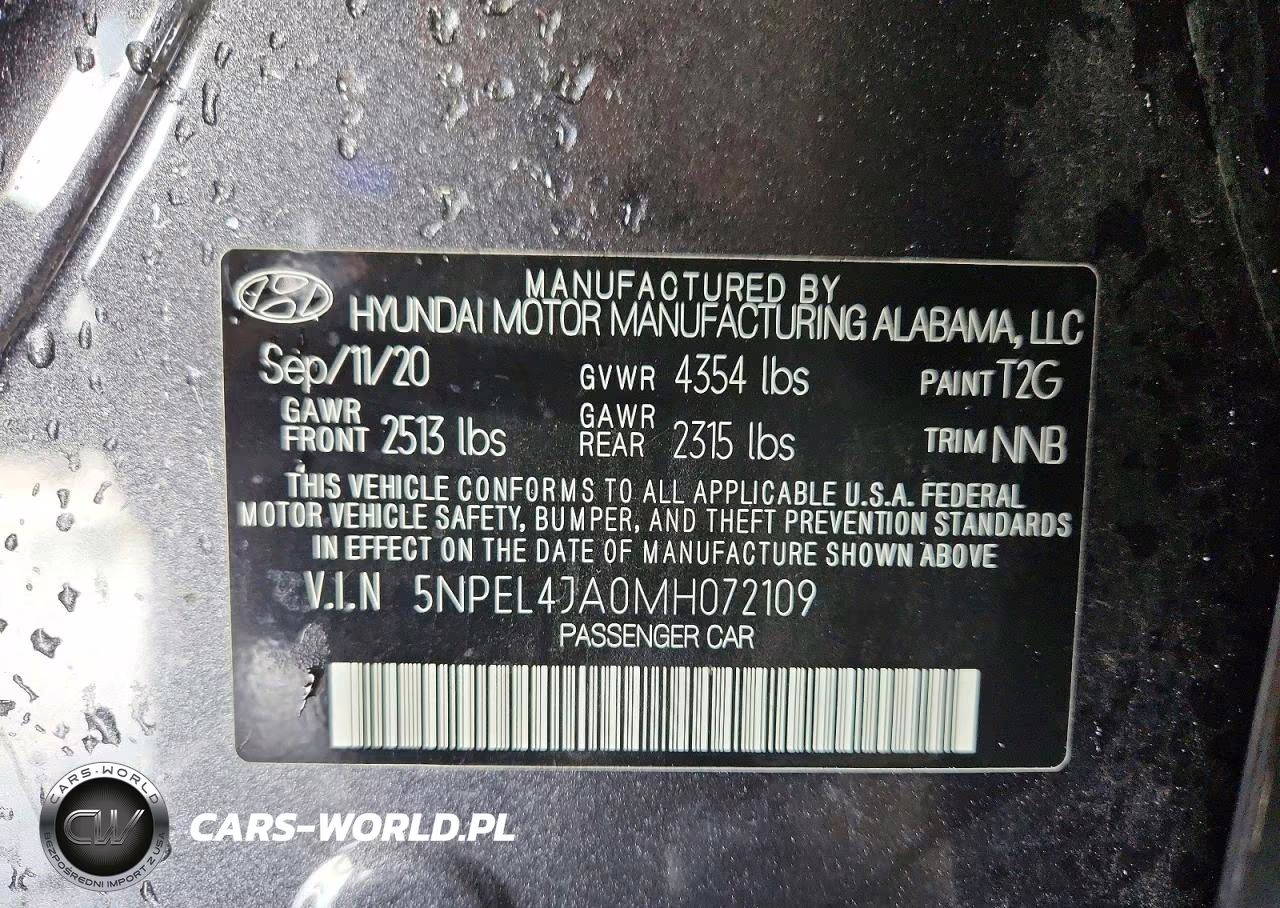 2021 Hyundai Sonata Sel VIN:5NPEL4JA0MH072109 - 12
