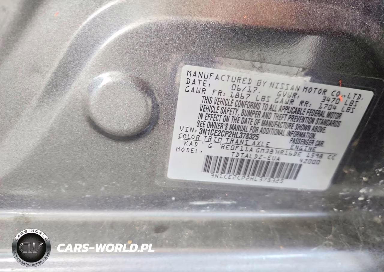 2017 Nissan Versa Note Sv VIN:3N1CE2CP2HL378325 - 12