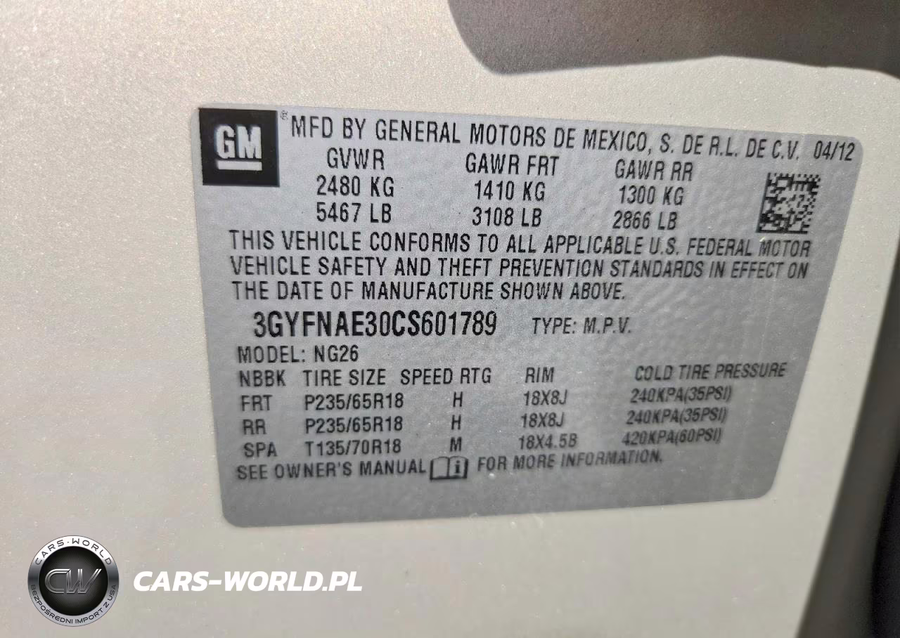 2012 Cadillac Srx Luxury Collection VIN:3GYFNAE30CS601789 - 13