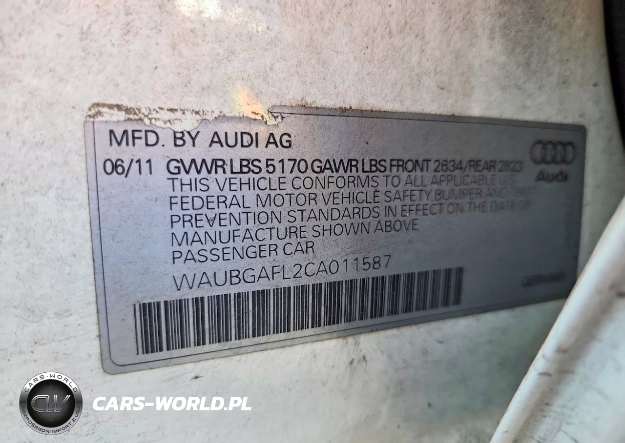 2012 Audi S4 Premium Plus VIN:WAUBGAFL2CA011587 - 12