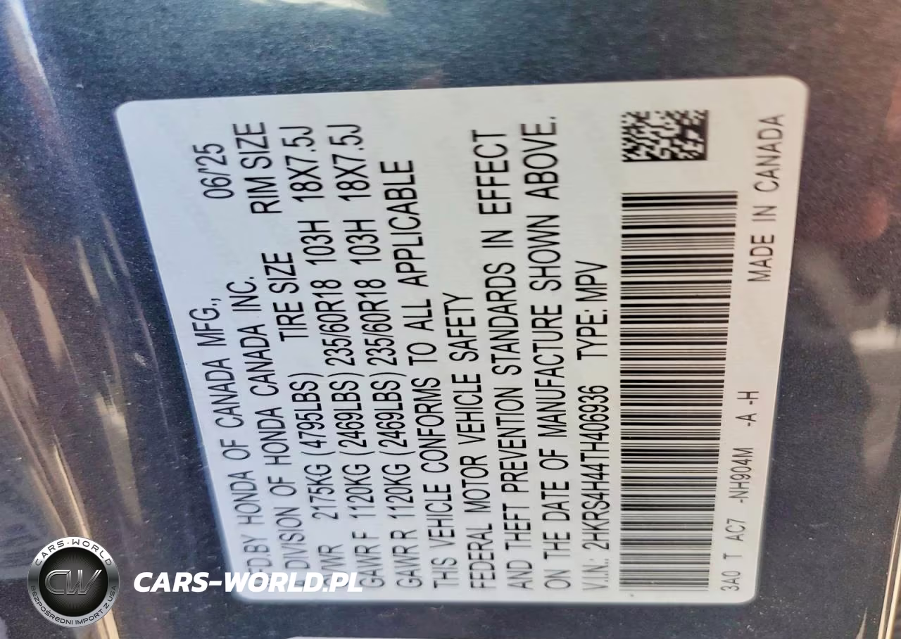2026 Honda Cr-V Ex Awd VIN:2HKRS4H44TH406936 - 13