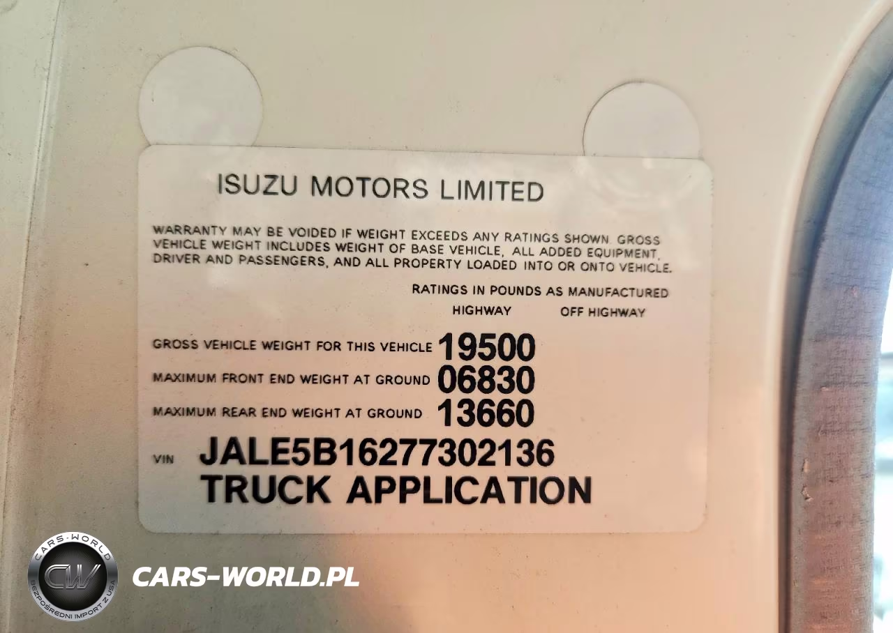 2007 Isuzu Nrr VIN:JALE5B16277302136 - 13
