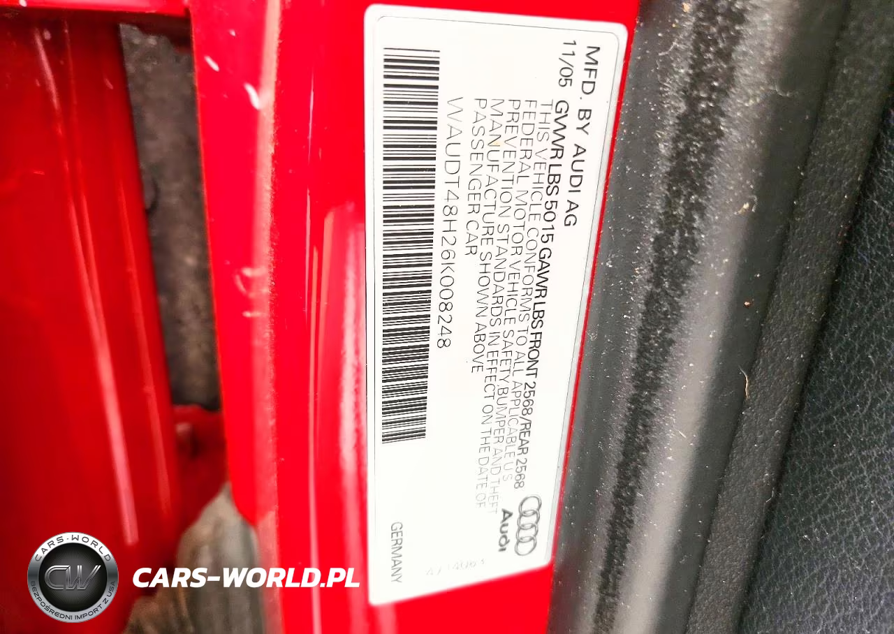 2006 Audi A4 Quattro VIN:WAUDT48H26K008248 - 12