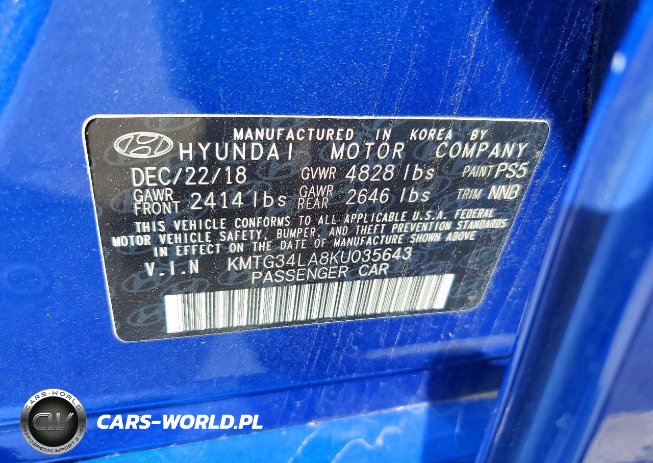 2019 Genesis G70 Elite VIN:KMTG34LA8KU035643 - 12