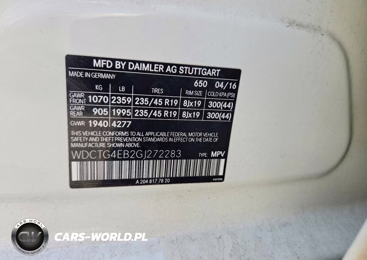 2016 Mercedes-Benz Gla 250 VIN:WDCTG4EB2GJ272283 - 12