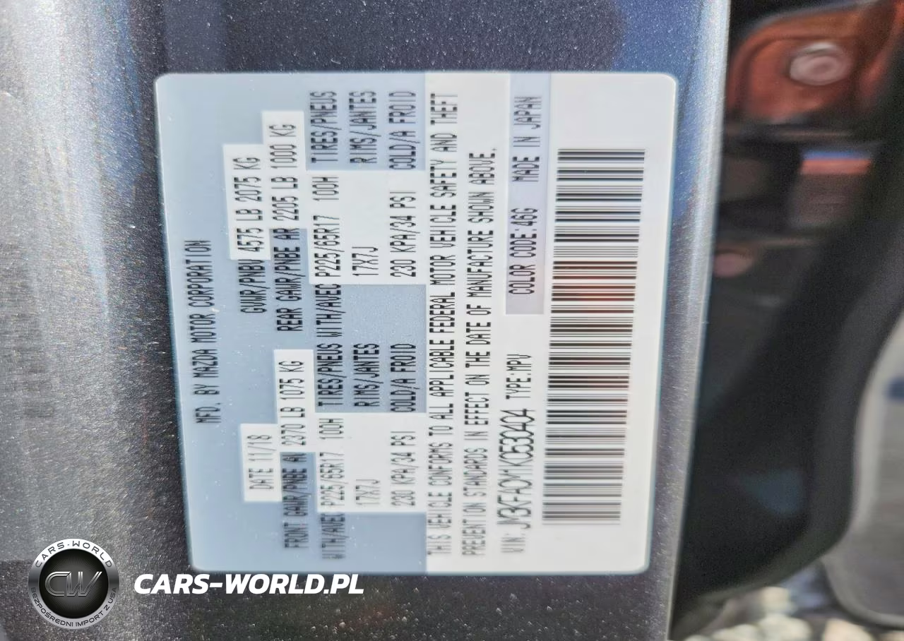 2019 Mazda Cx-5 Touring VIN:JM3KFACM1K0530404 - 13