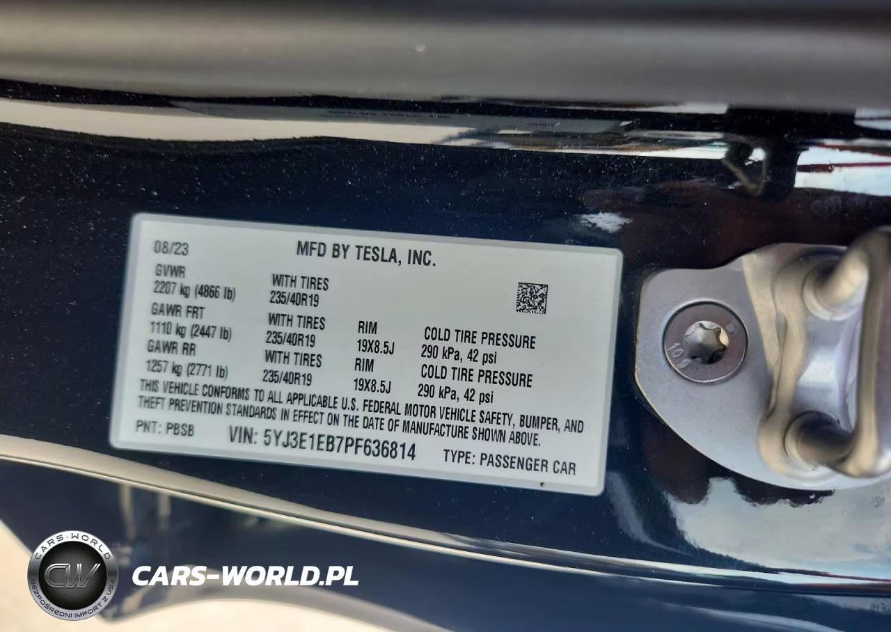 2023 Tesla Model 3 VIN:5YJ3E1EB7PF636814 - 12