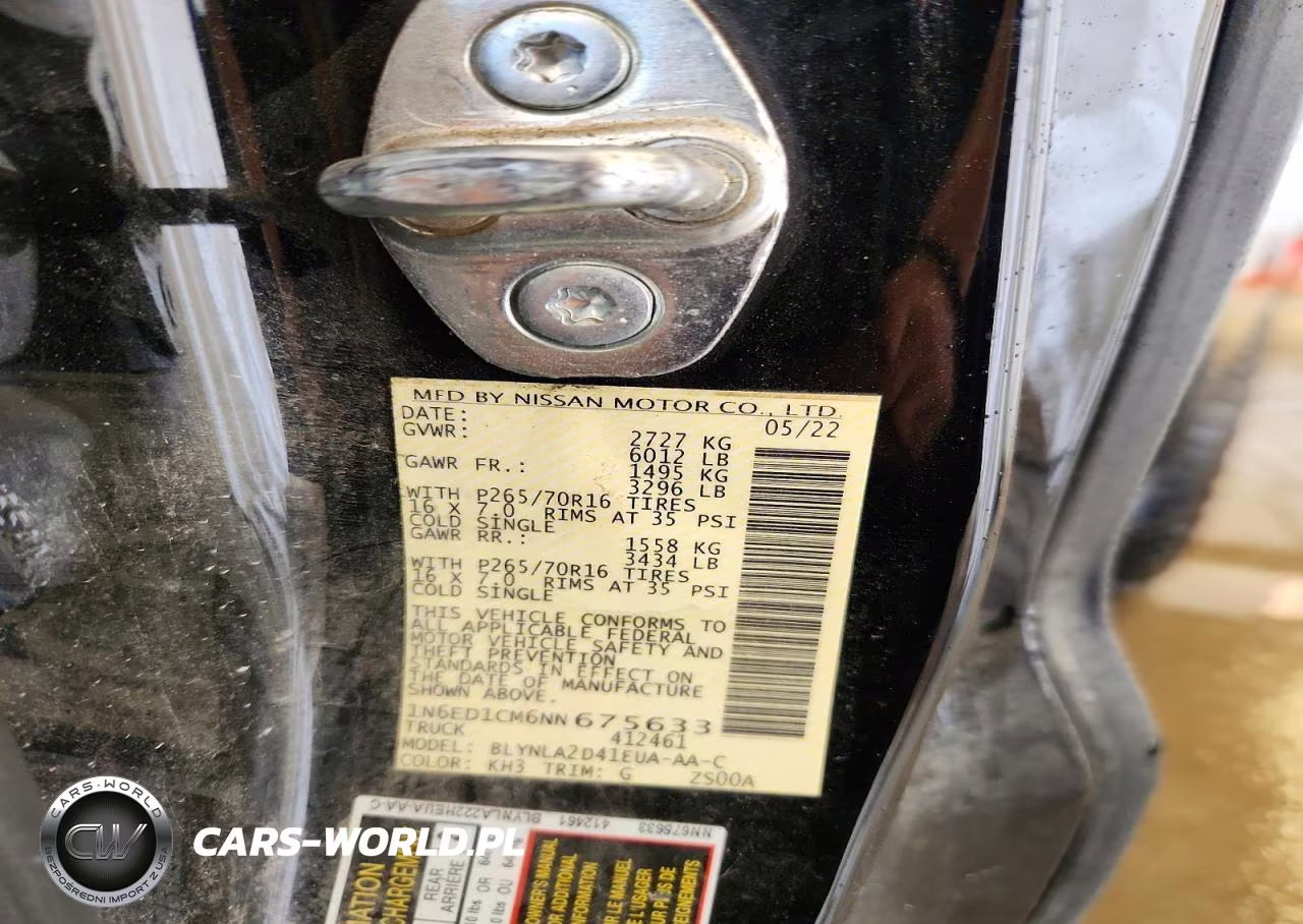 2022 Nissan Frontier S VIN:1N6ED1CM6NN675633 - 12