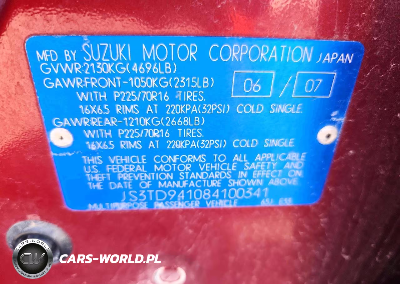 2008 Suzuki Grand Vitara VIN:JS3TD941084100341 - 13