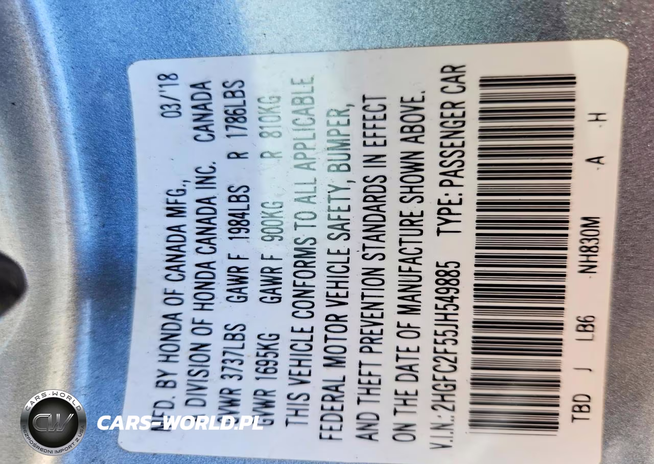 2018 Honda Civic Lx VIN:2HGFC2F55JH549885 - 12