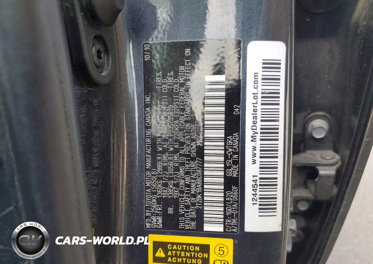 2011 Lexus Rx 350 VIN:2T2BK1BA8BC087777 - 13