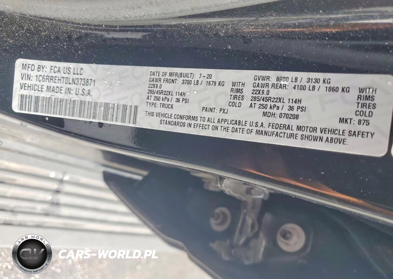 2020 Ram 1500 Limited VIN:1C6RREHT0LN373871 - 12