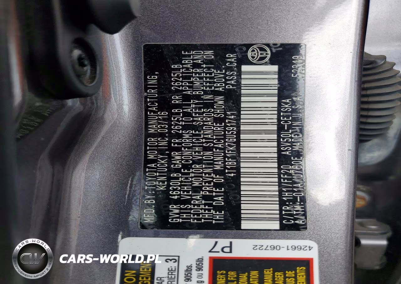 2016 Toyota Camry Se VIN:4T1BF1FK7GU591741 - 12