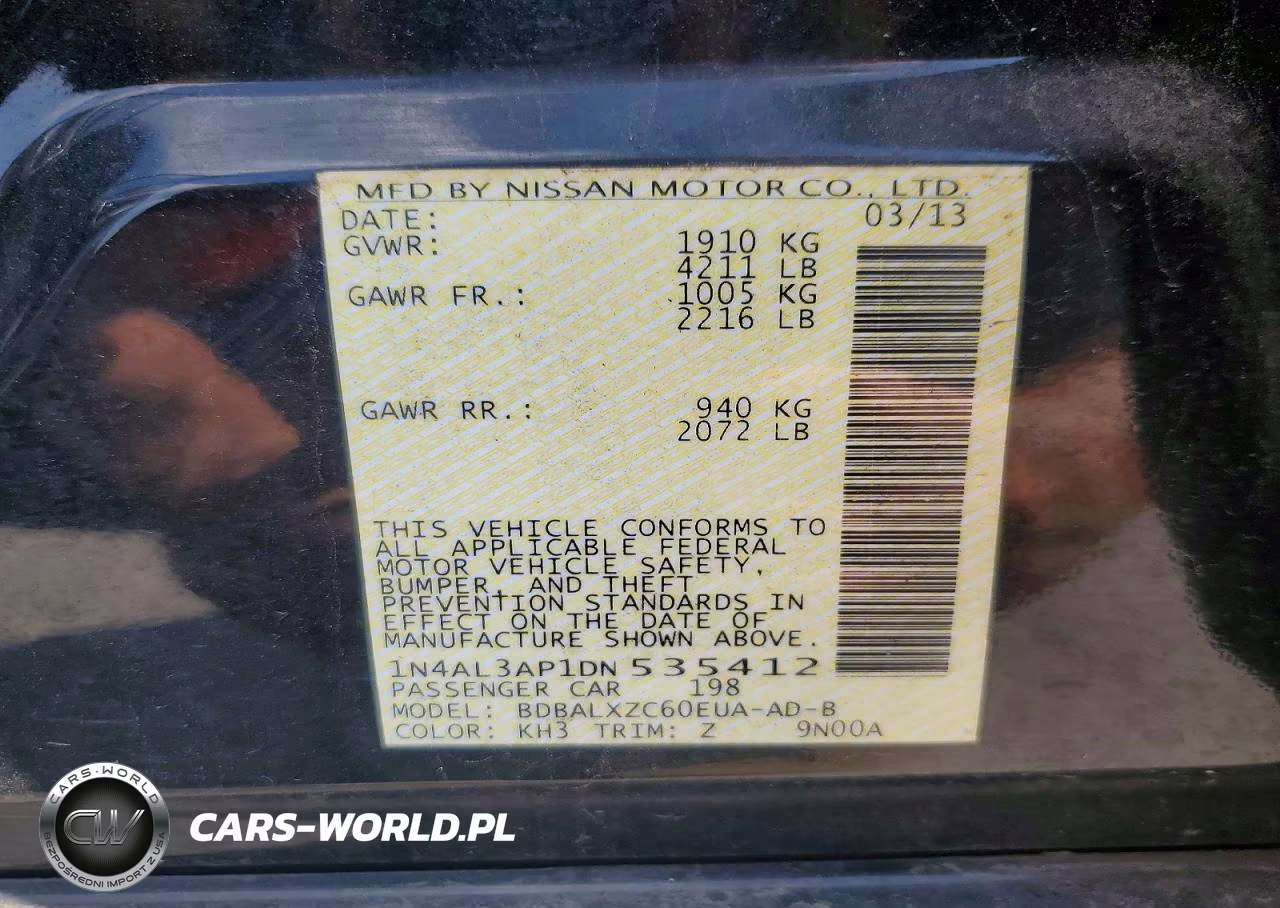 2013 Nissan Altima 2.5 Sl VIN:1N4AL3AP1DN535412 - 12
