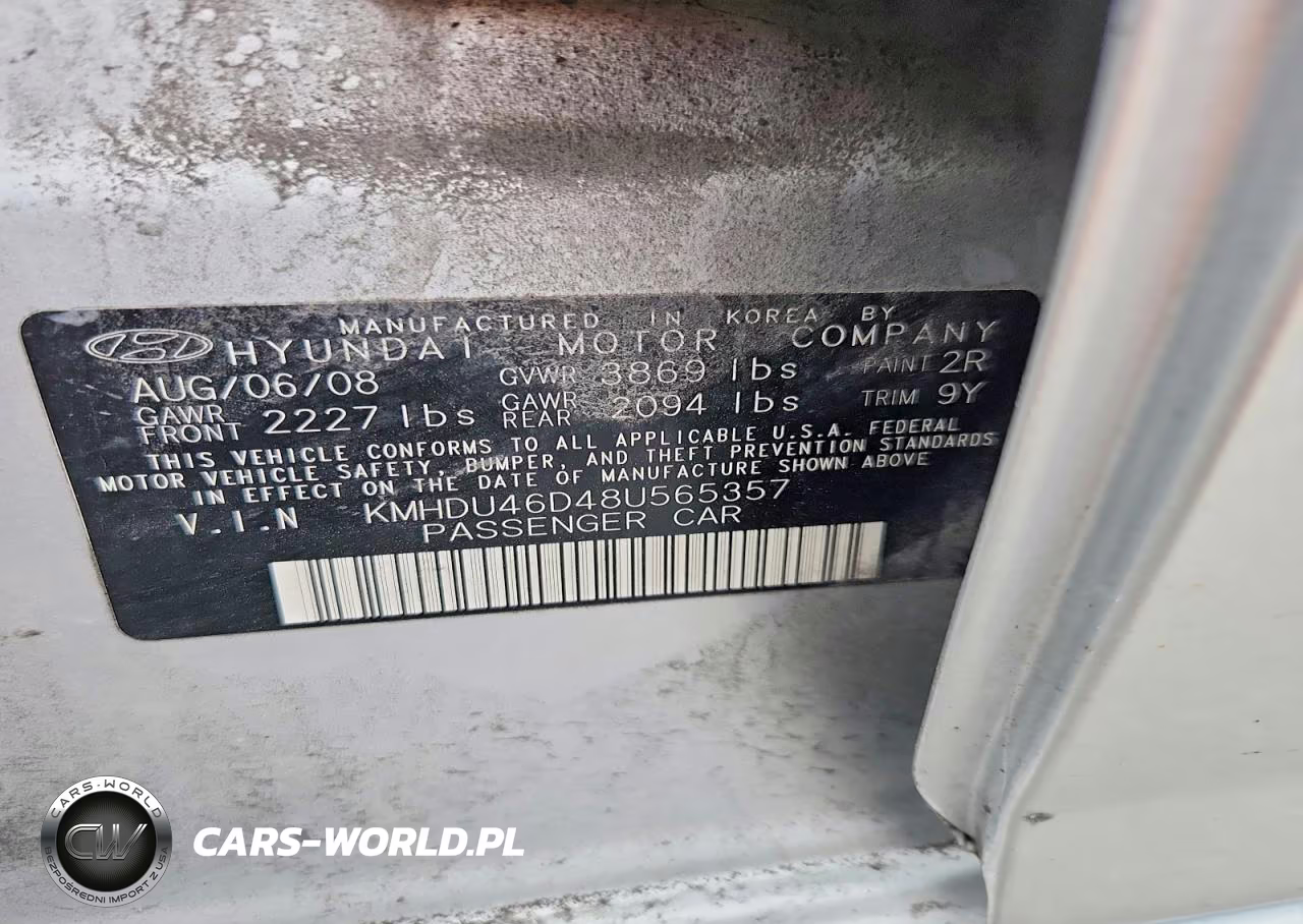 2008 Hyundai Elantra Gls VIN:KMHDU46D48U565357 - 12